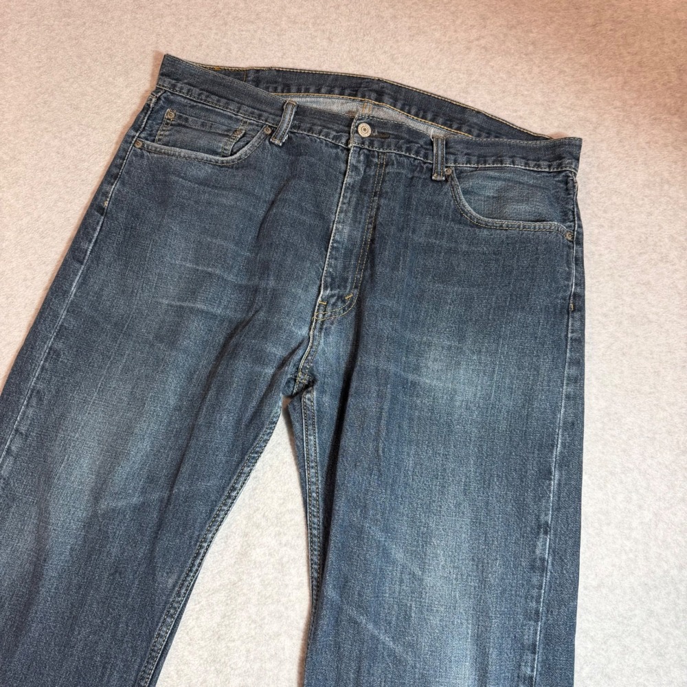 Levi's 505 Regular Fit Jeans Mens 40x30 Dark Wash Denim Straight Leg